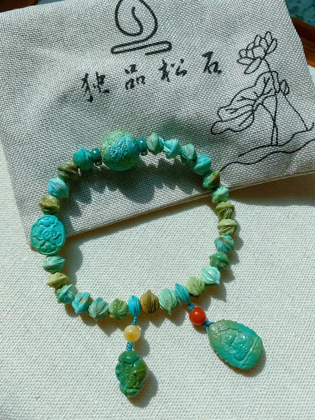 @DIY的乐趣的绿松石作品